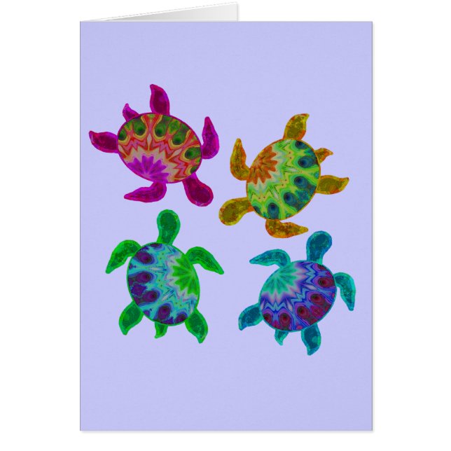 Multi Painted Turtles Cards (Front)