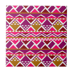 multi pattern geometric lined tile