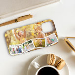 Multi Photo 5 Picture Zig Zag Collage Horizontal Case-Mate iPhone Case<br><div class="desc">Upload your 5 of your favourite photos and create your own unique phone case. The design is displayed sideways and has a main photo overlaid with a zigzag photo strip style collage. For your main photo, we recommend a landscape picture with your heads/subject area near the top of the frame...</div>
