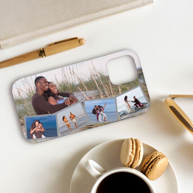 Multi Photo 5 Picture Zig Zag Collage Landscape Case-Mate iPhone Case (Creator Uploaded)