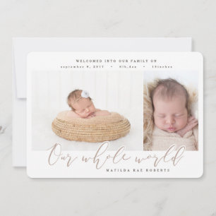 Multi photo birth announcement. announcement
