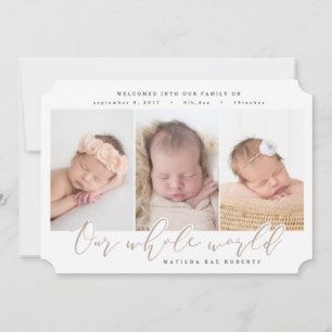 Multi photo birth announcement. announcement