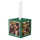Multi Photo Christmas Keepsake Green Personalised