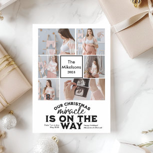 Multi Photo Christmas Pregnancy Announcement