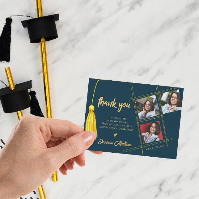  Multi Photo Class of 2025 Graduation Thank you  Postcard (Creator Uploaded)