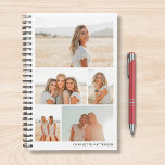 Multi Photo Collage Create Your Own Personalised Planner<br><div class="desc">Multi Photo Collage Create Your Own Personalised Planner features a photo collage of five of your favourite photos and personalised with your name or custom text in modern typography. Perfect personalised gifts family and friends for birthdays, Christmas, Mother's Day, Father's Day, Grandparents, brother, sister, best friend and more. Designed by...</div>