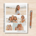 Multi Photo Collage Create Your Own Personalised Planner<br><div class="desc">Multi Photo Collage Create Your Own Personalised Planner features a photo collage of five of your favourite photos and personalised with your name or custom text in modern typography. Perfect personalised gifts family and friends for birthdays, Christmas, Mother's Day, Father's Day, Grandparents, brother, sister, best friend and more. Designed by...</div>