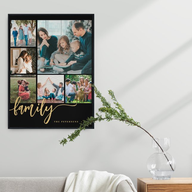 Multi photo collage family script modern poster (Creator Uploaded)