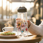 Multi Photo Collage Modern Personalised Name Water Bottle<br><div class="desc">Multi Photo Collage Modern Personalised Name Water Bottle features a photo collage of your favourite photos in a hexagon shape. Personalised with your name in modern black script. Perfect for birthday, Christmas, Mother's Day, Father's Day, Grandparents, brother, sister, best friend and more. PHOTO TIP: centre your photos before uploading to...</div>