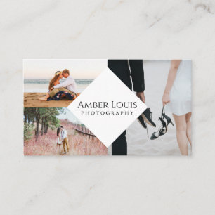 Multi-Photo Collage Photography Modern Business Card