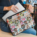 Multi Photo Collage Simple Modern Hexagon Pattern Laptop Sleeve<br><div class="desc">Multi Photo Collage Simple Modern Hexagon Honeycomb Pattern Personalised Electronics Laptop Sleeves Cases features a photo collage of your favourite photos in a hexagon shape. Perfect for gifts for birthday, Christmas, Mother's Day, Father's Day, Grandparents, brother, sister, best friend and more. PHOTO TIP: centre your photos before uploading to Zazzle....</div>