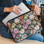 Multi Photo Collage Simple Modern Hexagon Pattern Laptop Sleeve<br><div class="desc">Multi Photo Collage Simple Modern Hexagon Honeycomb Pattern Personalised Electronics Laptop Sleeves Cases features a photo collage of your favourite photos in a hexagon shape. Perfect for gifts for birthday, Christmas, Mother's Day, Father's Day, Grandparents, brother, sister, best friend and more. PHOTO TIP: centre your photos before uploading to Zazzle....</div>