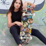 Multi Photo Collage Simple Modern Hexagon Pattern Skateboard<br><div class="desc">Multi Photo Collage Simple Modern Hexagon Pattern Skateboard features a photo collage of your favourite photos in a hexagon shape. Perfect for birthday,  Christmas,  Mother's Day,  Father's Day,  Grandparents,  brother,  sister,  best friend and more. PHOTO TIP: centre your photos before uploading to Zazzle. Designed by ©Evco Studio www.zazzle.com/store/evcostudio</div>