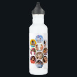 Multi Photo Collage Simple Modern Personalised 710 Ml Water Bottle<br><div class="desc">Multi Photo Collage Simple Modern Personalised Name Hexagon Pattern Steel Water Bottle features a photo collage of your favourite photos in a hexagon shape. Personalised with your name. Perfect for birthday, Christmas, Mother's Day, Father's Day, Grandparents, brother, sister, best friend and more. PHOTO TIP: centre your photos before uploading to...</div>