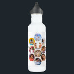 Multi Photo Collage Simple Modern Personalised 710 Ml Water Bottle<br><div class="desc">Multi Photo Collage Simple Modern Personalised Name Hexagon Pattern Steel Water Bottle features a photo collage of your favourite photos in a hexagon shape. Personalised with your name. Perfect for birthday, Christmas, Mother's Day, Father's Day, Grandparents, brother, sister, best friend and more. PHOTO TIP: centre your photos before uploading to...</div>