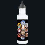 Multi Photo Collage Simple Modern Personalised 710 Ml Water Bottle<br><div class="desc">Multi Photo Collage Simple Modern Personalised Name Hexagon Pattern Steel Water Bottle features a photo collage of your favourite photos in a hexagon shape. Personalised with your name. Perfect for birthday, Christmas, Mother's Day, Father's Day, Grandparents, brother, sister, best friend and more. PHOTO TIP: centre your photos before uploading to...</div>