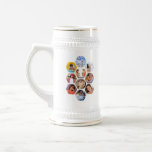 Multi Photo Collage Simple Modern Personalised Beer Stein<br><div class="desc">Multi Photo Collage Simple Modern Personalised Name Hexagon Pattern Beer Stein features a photo collage of your favourite photos in a hexagon shape. Personalised with your name. Perfect for birthday, Christmas, Mother's Day, Father's Day, Grandparents, brother, sister, best friend and more. PHOTO TIP: centre your photos before uploading to Zazzle....</div>