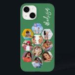Multi Photo Collage Simple Modern Personalised Case-Mate iPhone 14 Case<br><div class="desc">Multi Photo Collage Simple Modern Personalised Name Hexagon Pattern Smartphone iPhone Case features a photo collage of your favourite photos in a hexagon shape. Personalised with your name. Perfect for birthday, Christmas, Mother's Day, Father's Day, Grandparents, brother, sister, best friend and more. PHOTO TIP: centre your photos before uploading to...</div>