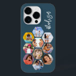 Multi Photo Collage Simple Modern Personalised Case-Mate iPhone 14 Pro Case<br><div class="desc">Multi Photo Collage Simple Modern Personalised Name Hexagon Pattern Smartphone iPhone Case features a photo collage of your favourite photos in a hexagon shape. Personalised with your name. Perfect for birthday, Christmas, Mother's Day, Father's Day, Grandparents, brother, sister, best friend and more. PHOTO TIP: centre your photos before uploading to...</div>