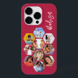 Multi Photo Collage Simple Modern Personalised Case-Mate iPhone 14 Pro Case<br><div class="desc">Multi Photo Collage Simple Modern Personalised Name Hexagon Pattern Smartphone iPhone Case features a photo collage of your favourite photos in a hexagon shape. Personalised with your name. Perfect for birthday, Christmas, Mother's Day, Father's Day, Grandparents, brother, sister, best friend and more. PHOTO TIP: centre your photos before uploading to...</div>