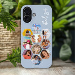 Multi Photo Collage Simple Modern Personalised iPhone 16 Case<br><div class="desc">Multi Photo Collage Simple Modern Personalised Name Hexagon Pattern Smartphone iPhone 16 Case Cover features a photo collage of your favourite photos in a hexagon shape. Personalised with your name. Perfect for birthday,  Christmas,  Mother's Day,  Father's Day,  Grandparents,  brother,  sister,  best friend and more. Designed by ©Evco Studio www.zazzle.com/store/evcostudio</div>