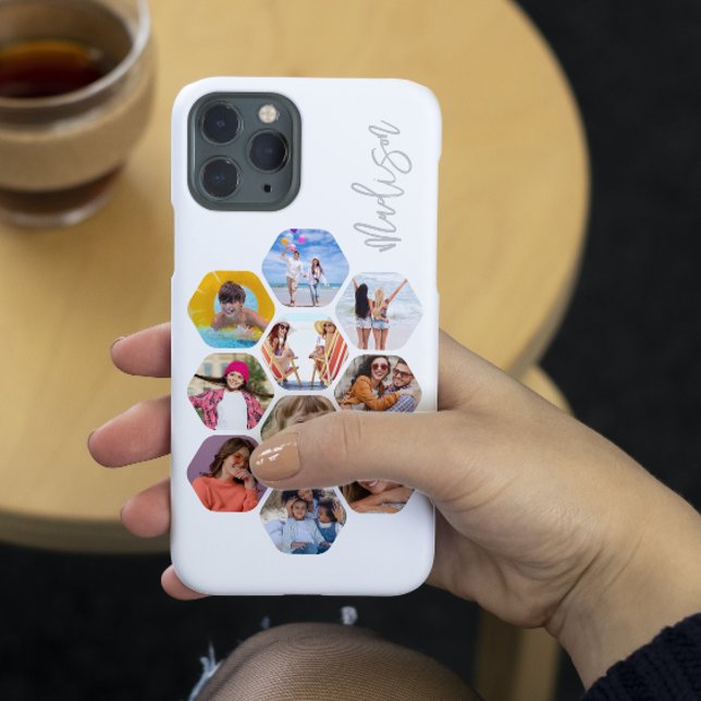 Multi Photo Collage Simple Modern Personalised Case-Mate iPhone Case (Creator Uploaded)
