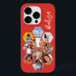 Multi Photo Collage Simple Modern Personalised Case-Mate iPhone 14 Pro Case<br><div class="desc">Multi Photo Collage Simple Modern Personalised Name Hexagon Pattern Smartphone iPhone Case features a photo collage of your favourite photos in a hexagon shape. Personalised with your name. Perfect for birthday, Christmas, Mother's Day, Father's Day, Grandparents, brother, sister, best friend and more. PHOTO TIP: centre your photos before uploading to...</div>