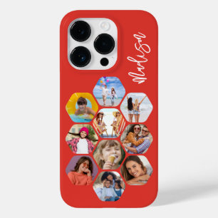 Multi Photo Collage Simple Modern Personalised Case-Mate iPhone 14 Pro Case