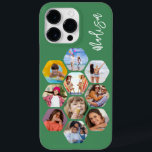 Multi Photo Collage Simple Modern Personalised Case-Mate iPhone 14 Pro Max Case<br><div class="desc">Multi Photo Collage Simple Modern Personalised Name Hexagon Pattern Smartphone iPhone Case features a photo collage of your favourite photos in a hexagon shape. Personalised with your name. Perfect for birthday, Christmas, Mother's Day, Father's Day, Grandparents, brother, sister, best friend and more. PHOTO TIP: centre your photos before uploading to...</div>
