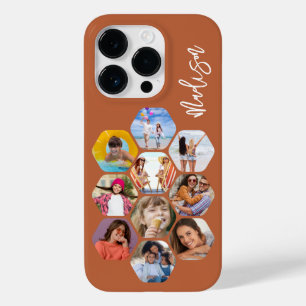 Multi Photo Collage Simple Modern Personalised Case-Mate iPhone 14 Pro Case