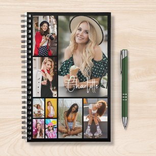 Multi Photo Collage Simple Modern Personalized Planner