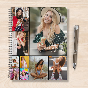 Multi Photo Collage Simple Modern Personalized Planner
