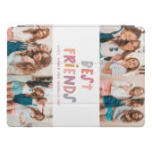 Multi photo colourful fun typography best friends iPad pro cover (Horizontal)
