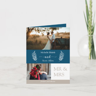 Multi Photo Countryside Folded Wedding Invitation