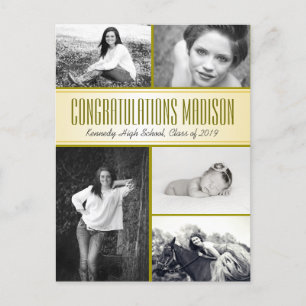 Multi-Photo Daughters Graduation Open House Postcard