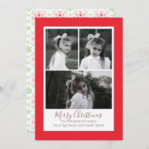 Multi Photo Elegant Christmas Photo Card Elegant
