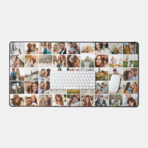 multi photo family gift keepsake desk mat