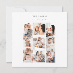 multi photo family modern holiday card