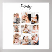 multi photo family modern holiday card