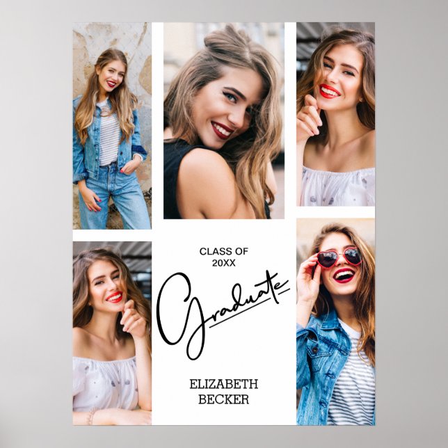 Multi Photo Graduation Keepsake Poster (Front)