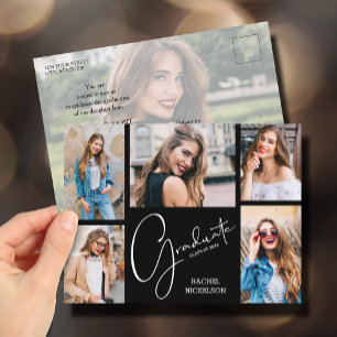 Multi Photo Graduation Party Invitation Postcard