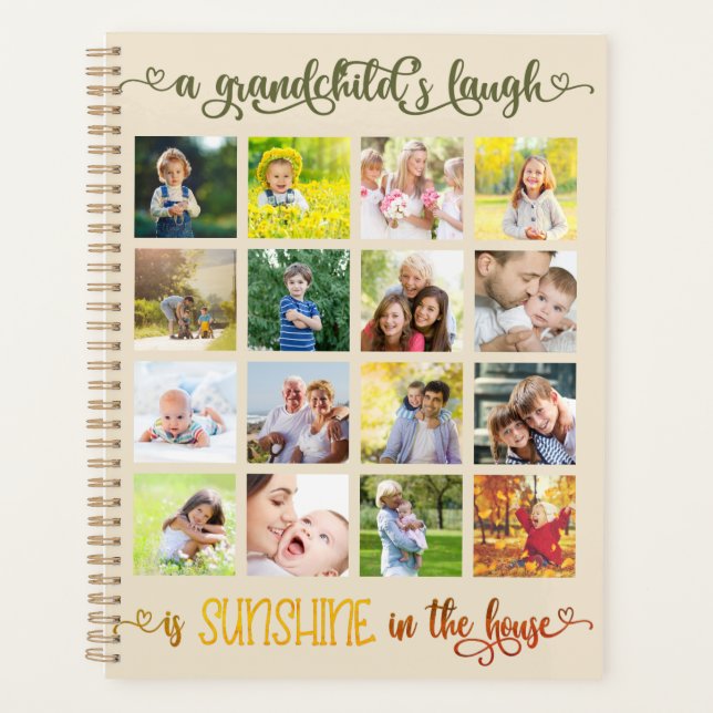 Multi Photo Grandchild Quote for Grandparent Planner (Front)