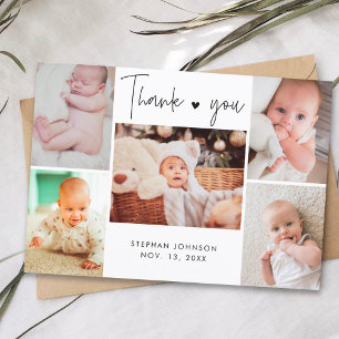 Multi Photo Hand-Lettering Baby Shower Thank You