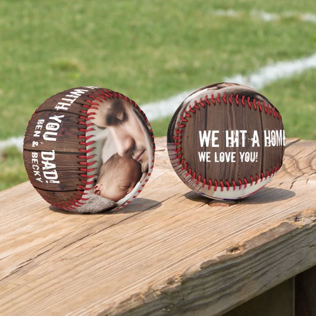 Multi Photo Home Run Dad Father's Day Baseball (Creator Uploaded)