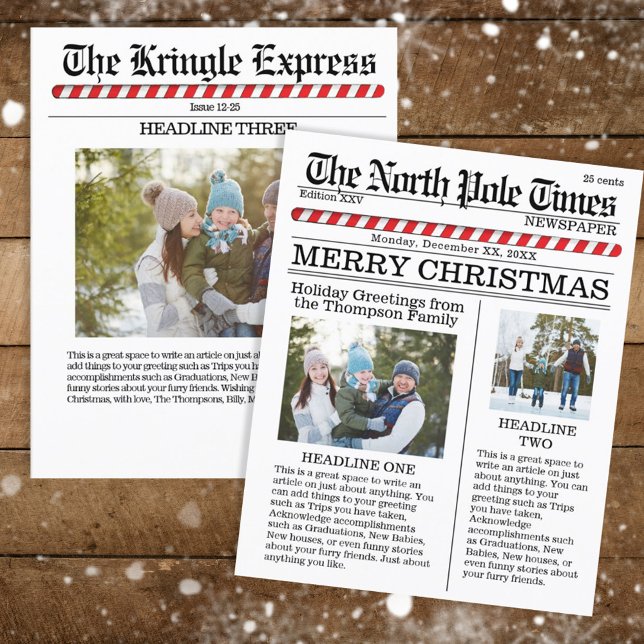 Multi Photo Merry Christmas Fun North Pole Paper (Creator Uploaded)