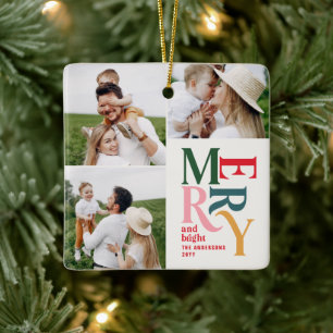 multi photo modern colorful typography unique ceramic ornament