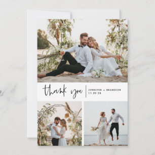Multi Photo Modern Thank you card 
