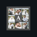 Multi photo monogram wedding family gift canvas print<br><div class="desc">Multi photo monogram wedding family gift. Ideal wedding,  new home,  anniversary,  birthday or Christmas gift. A fun way to show off all of your beautiful photographs.</div>