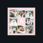 Multi photo monogram wedding family gift canvas print<br><div class="desc">Multi photo monogram wedding family gift. Ideal wedding,  new home,  anniversary,  birthday or Christmas gift. A fun way to show off all of your beautiful photographs.</div>