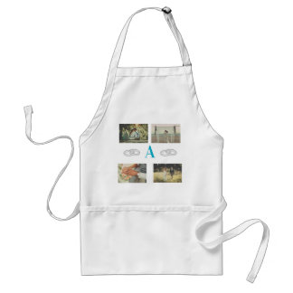 Multi Photo monogram wedding family gift  Standard Apron